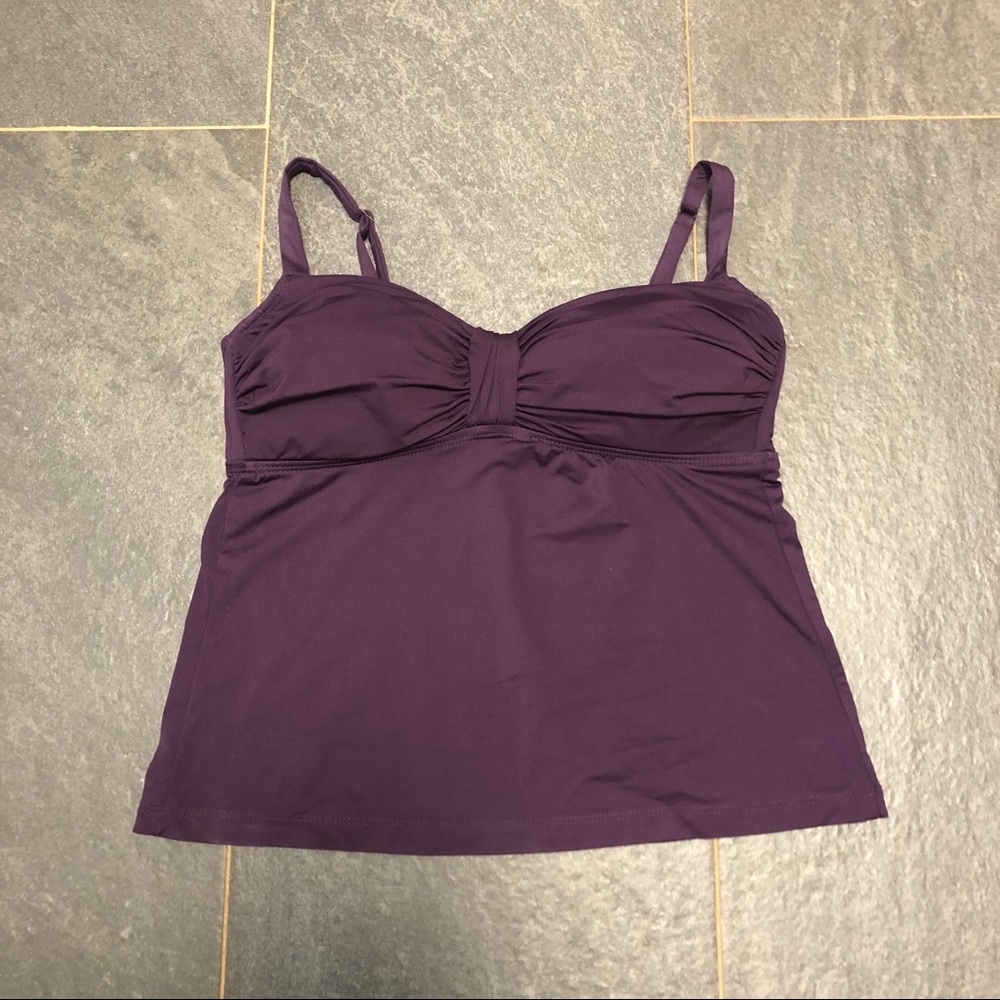 Bisou Bisou plum purple medium bathing suit top